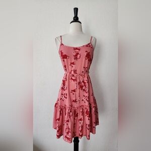 Floral Pink Sleeveless Dress